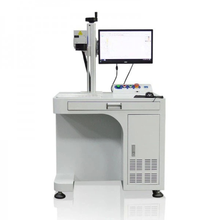 100W masalı bilgisayarlı fiber lazer markalama makinesi